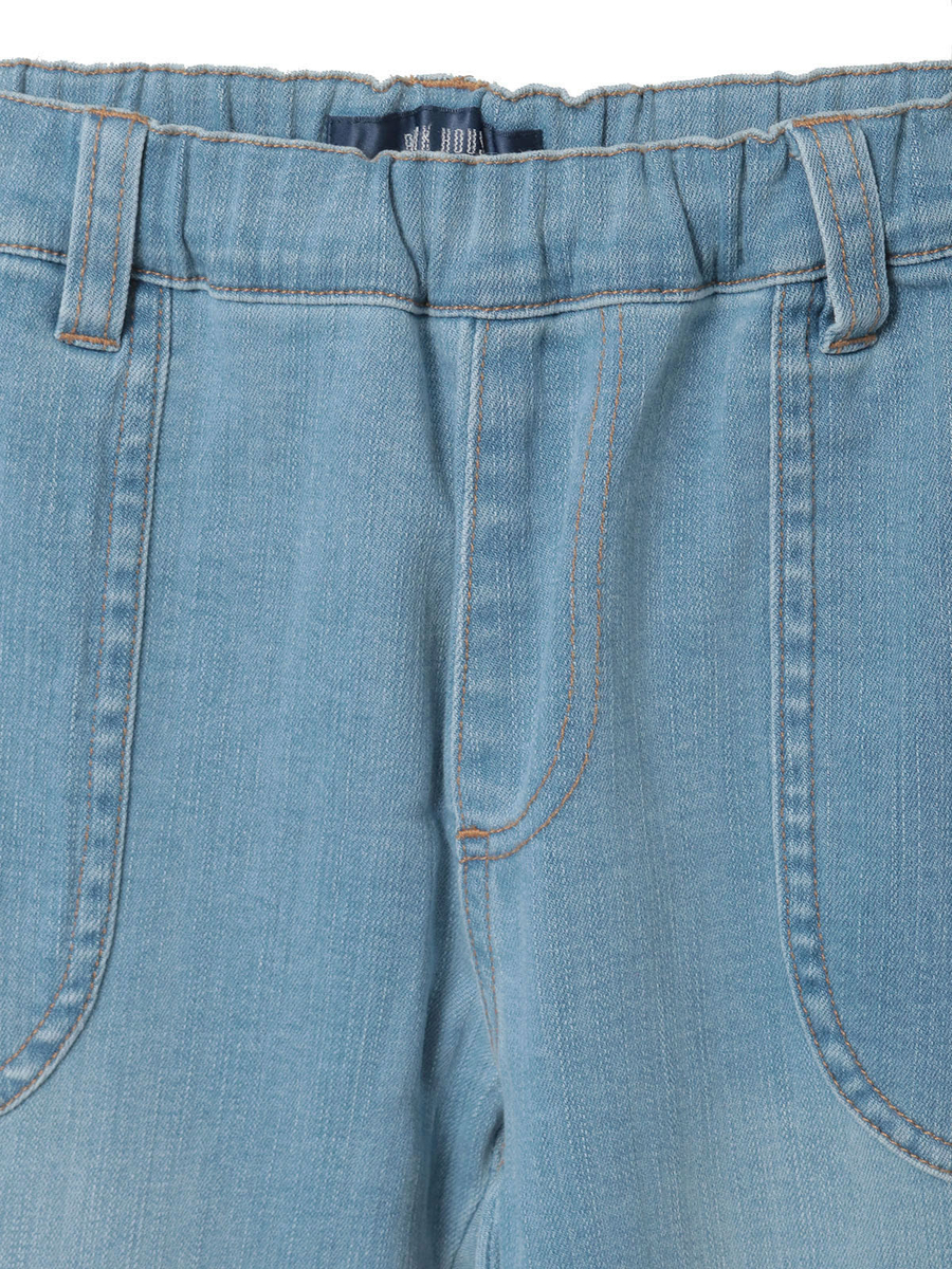 裾フリル使いストレッチデニムパンツ 詳細画像 インディゴ 3