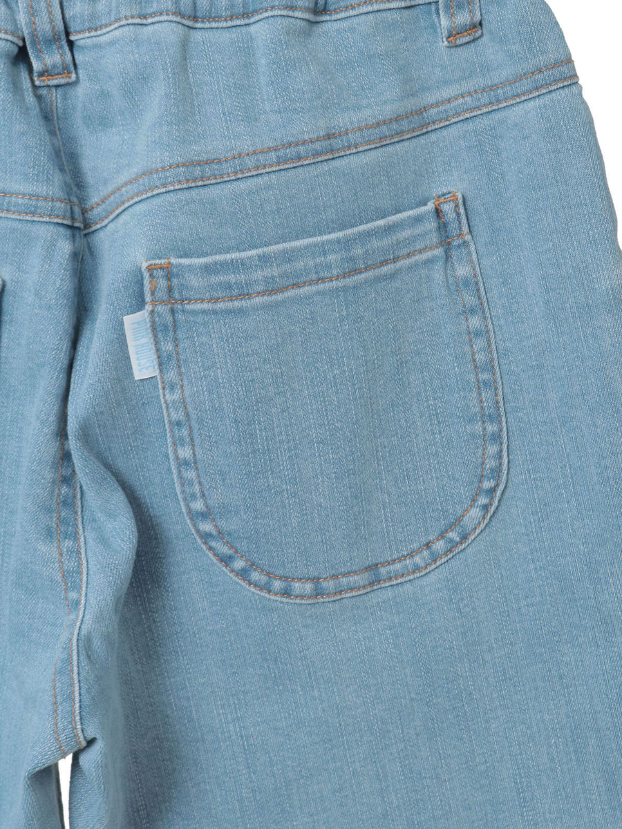 裾フリル使いストレッチデニムパンツ 詳細画像 インディゴ 5