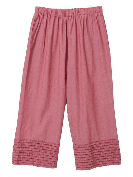 裾フリル使いダンガリーパンツ