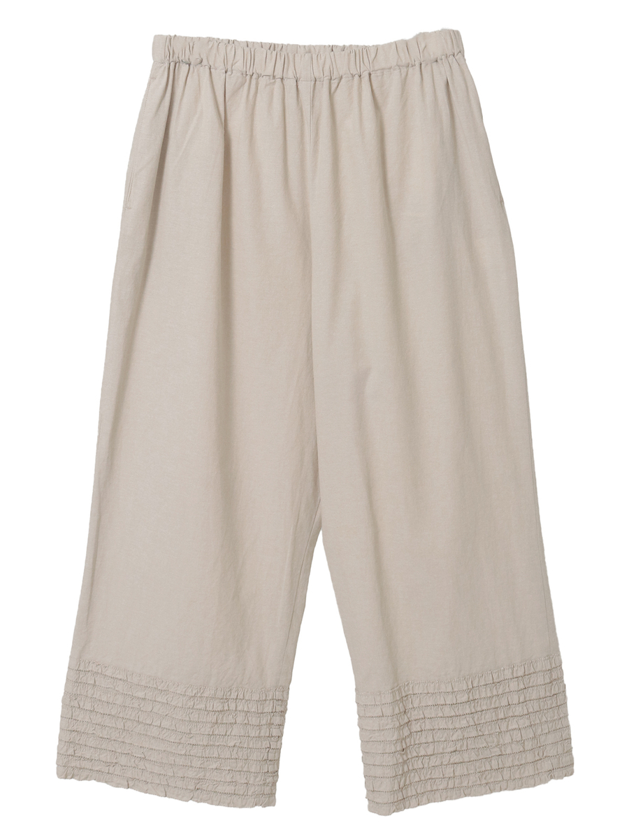 裾フリル使いダンガリーパンツ 詳細画像 ベージュ 1
