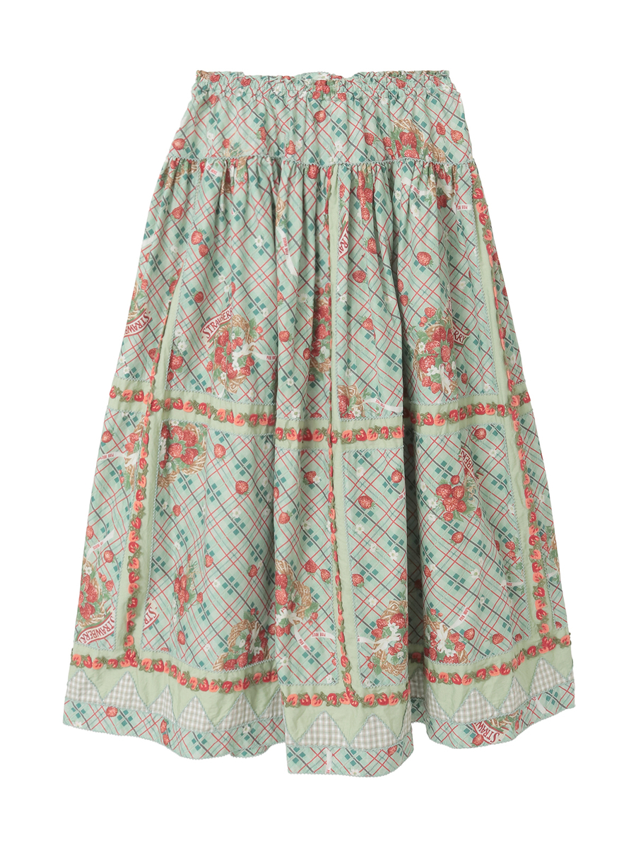 苺リースプリントスカート 詳細画像 クロ 2