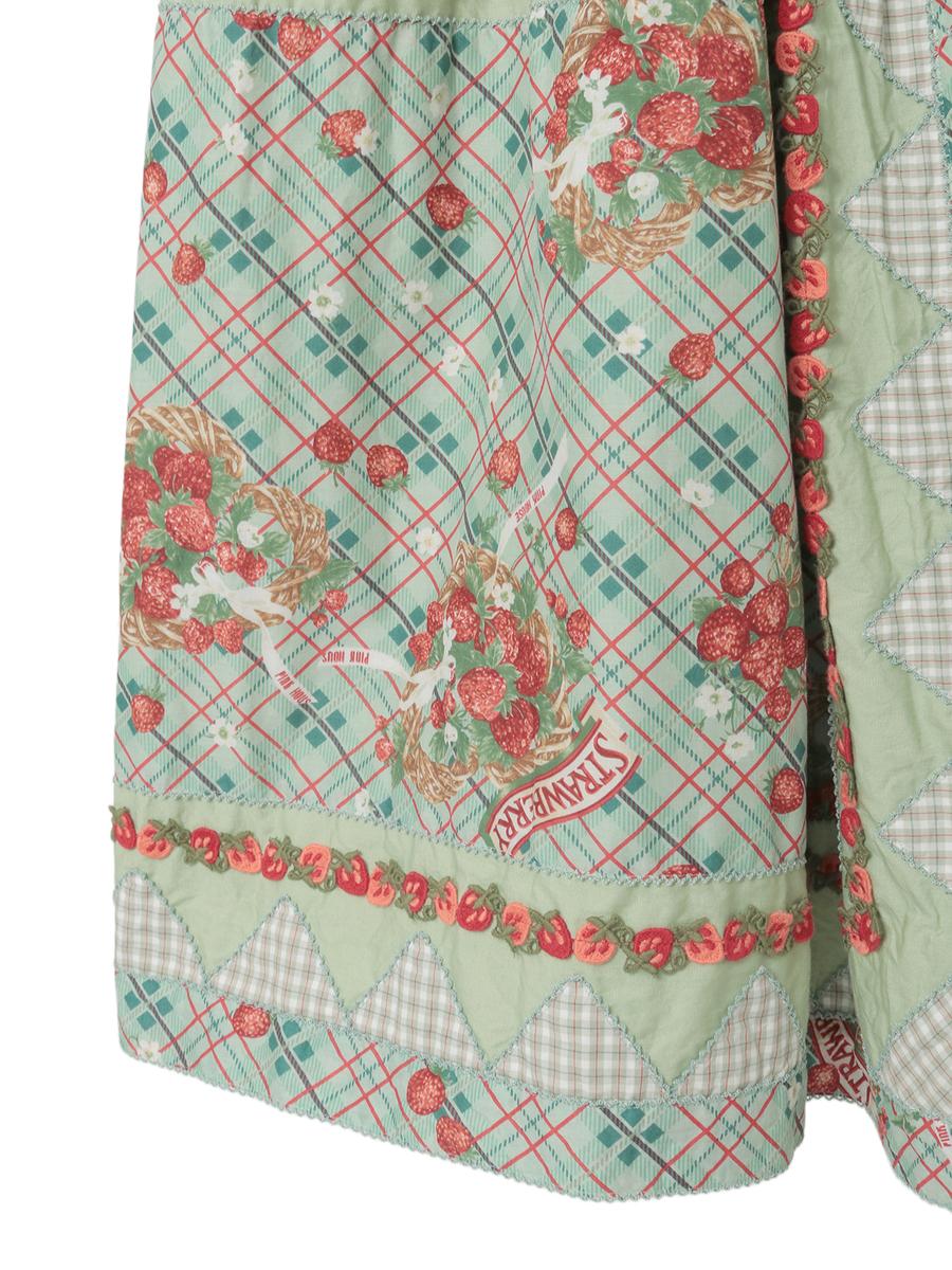 苺リースプリントスカート 詳細画像 クロ 5