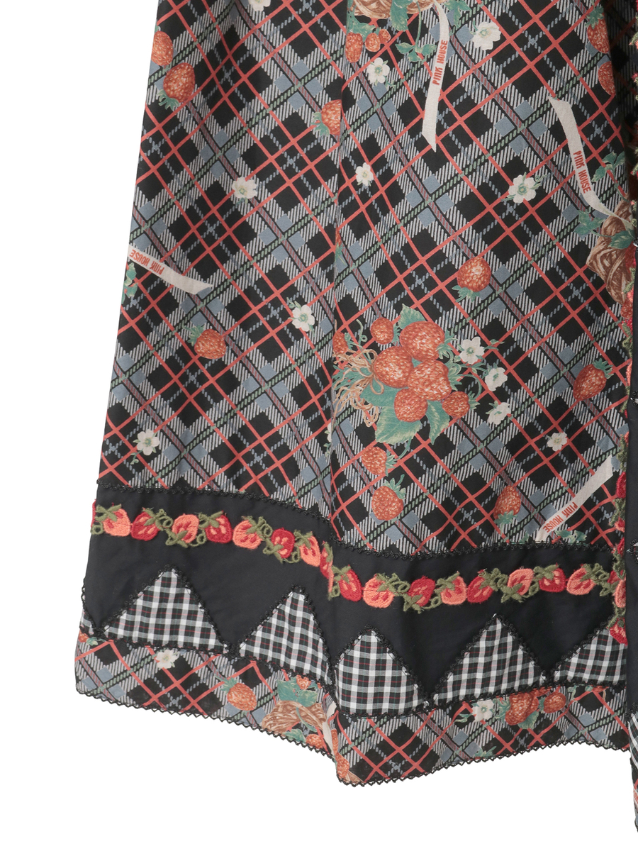 苺リースプリントスカート 詳細画像 クロ 6