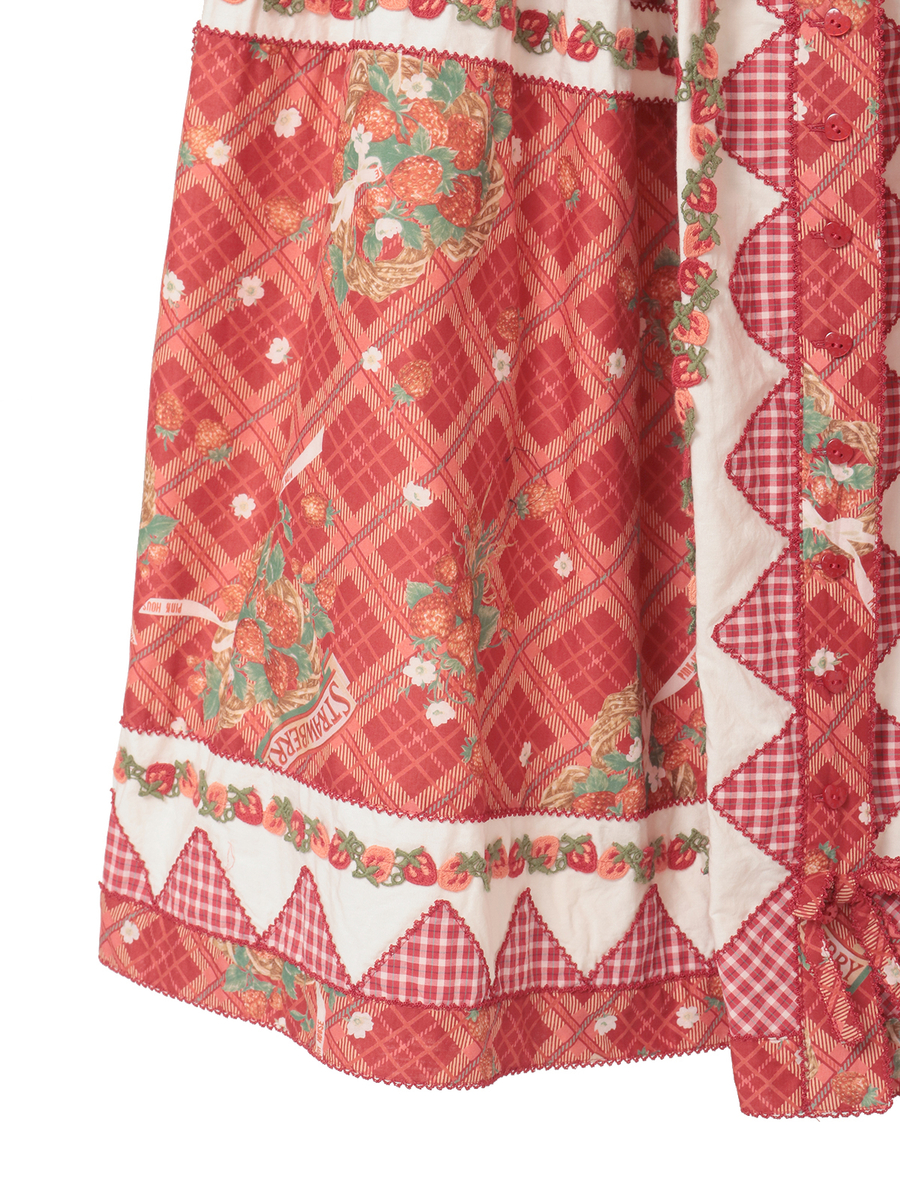 苺リースプリントスカート 詳細画像 クロ 8