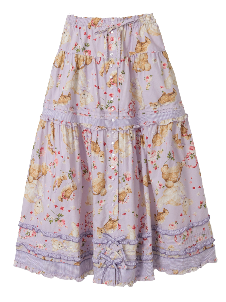 テディローズプリントスカート 詳細画像 ラベンダー 1