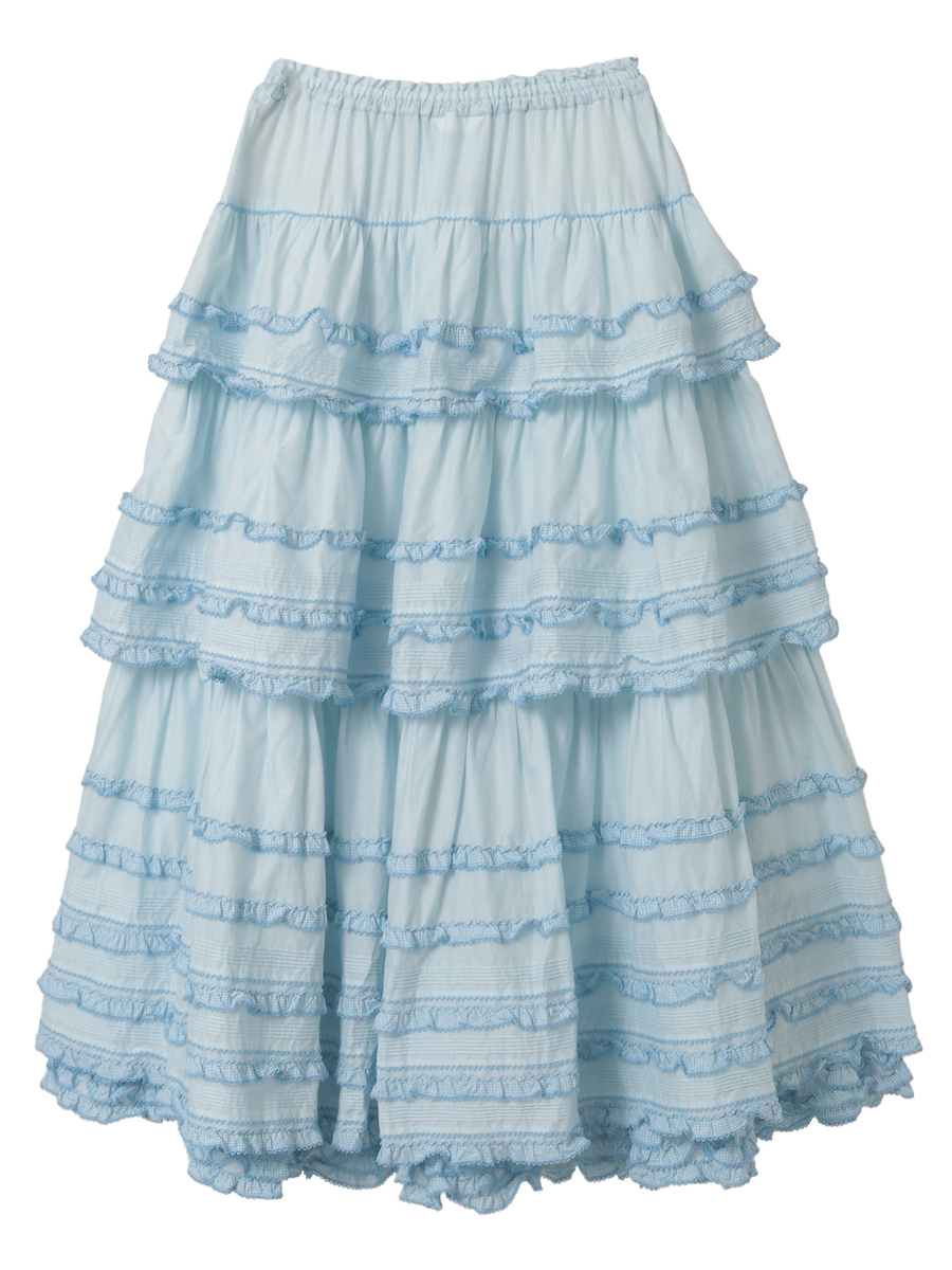 ギンガムフリル使いローンスカート 詳細画像 ソライロ 2