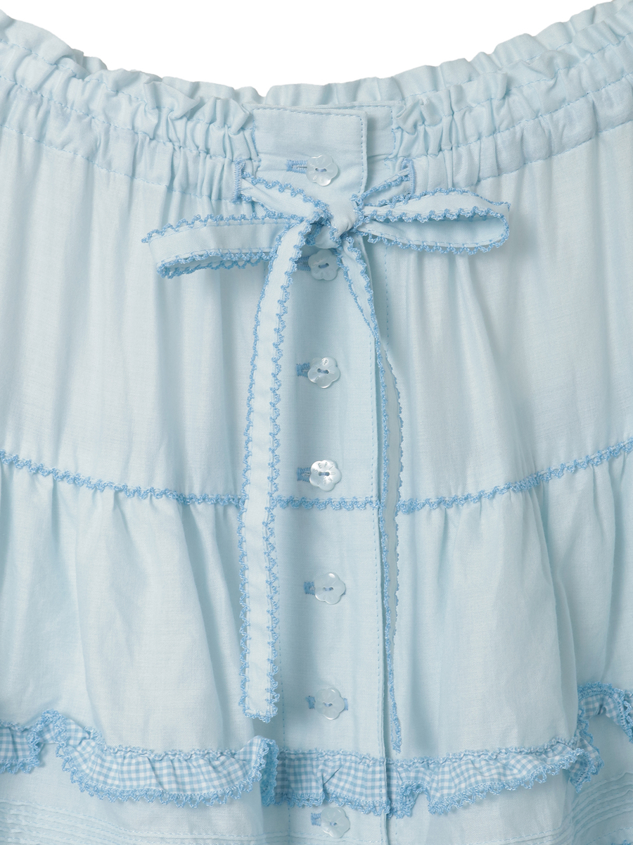 ギンガムフリル使いローンスカート 詳細画像 ソライロ 3