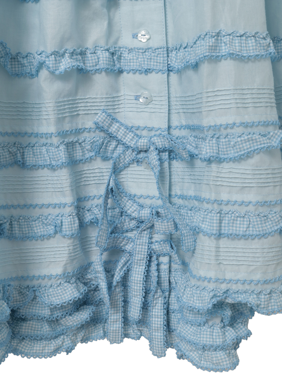 ギンガムフリル使いローンスカート 詳細画像 ソライロ 5