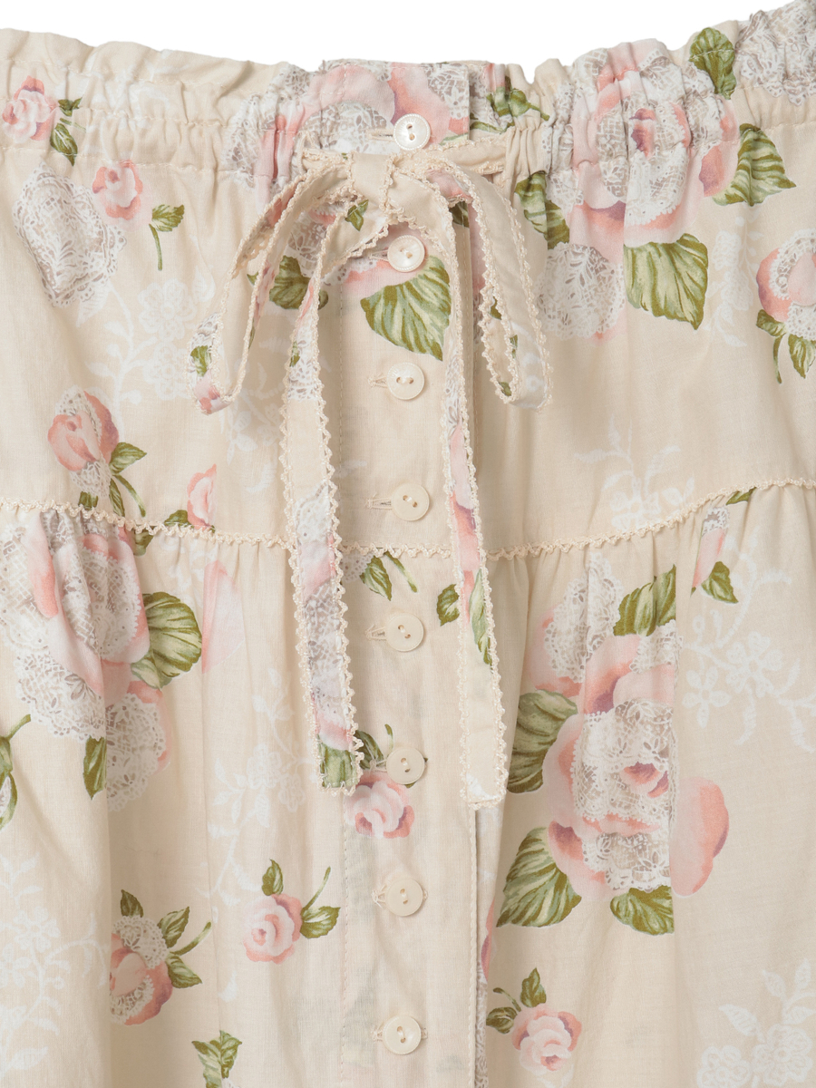 ポワン・ド・ローズプリントスカート 詳細画像 キナリ 3