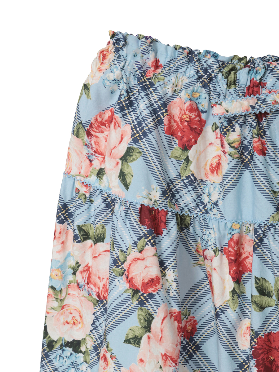 フラワーチェックプリントスカート 詳細画像 イエロー 5