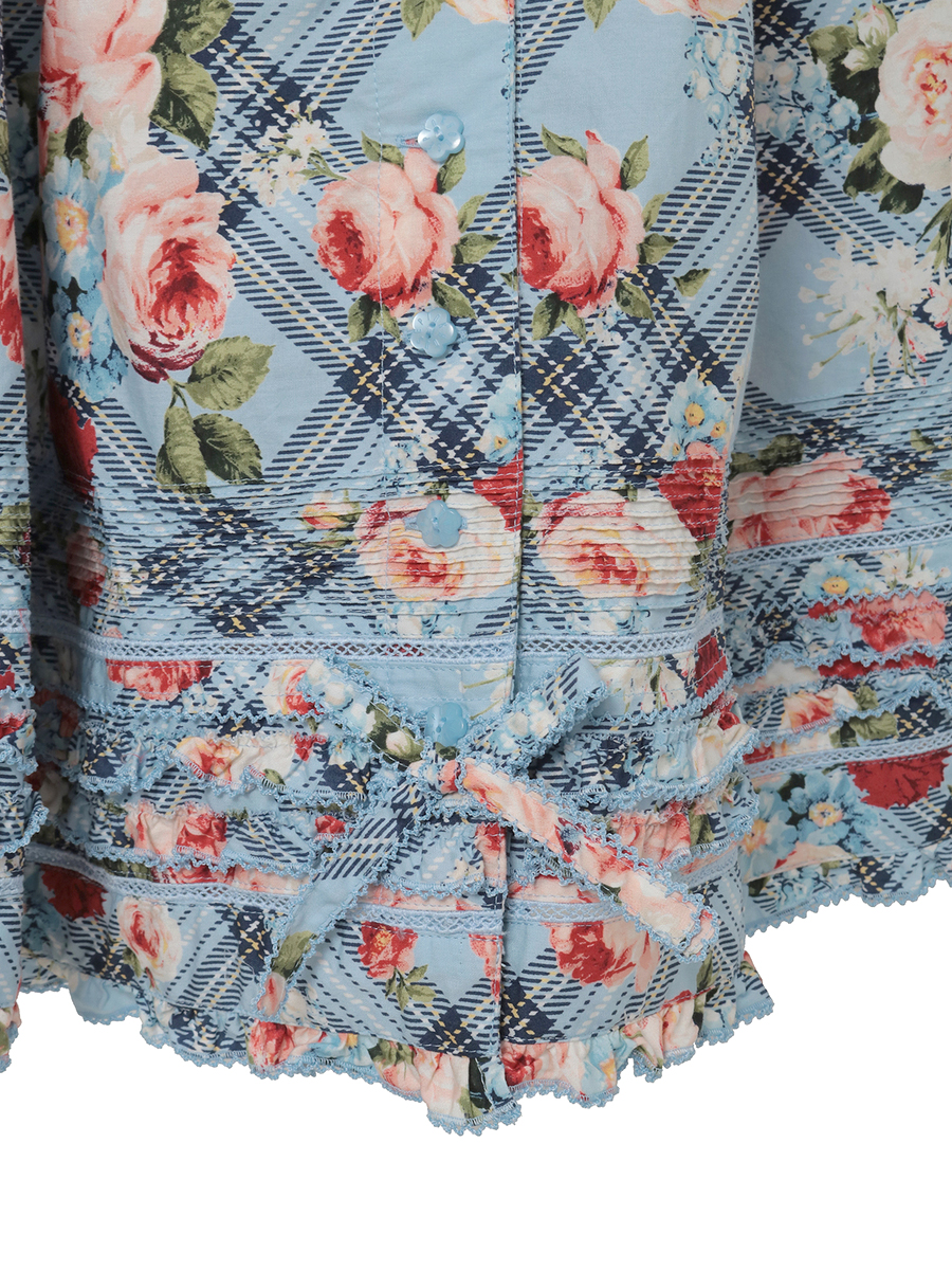 フラワーチェックプリントスカート 詳細画像 イエロー 6