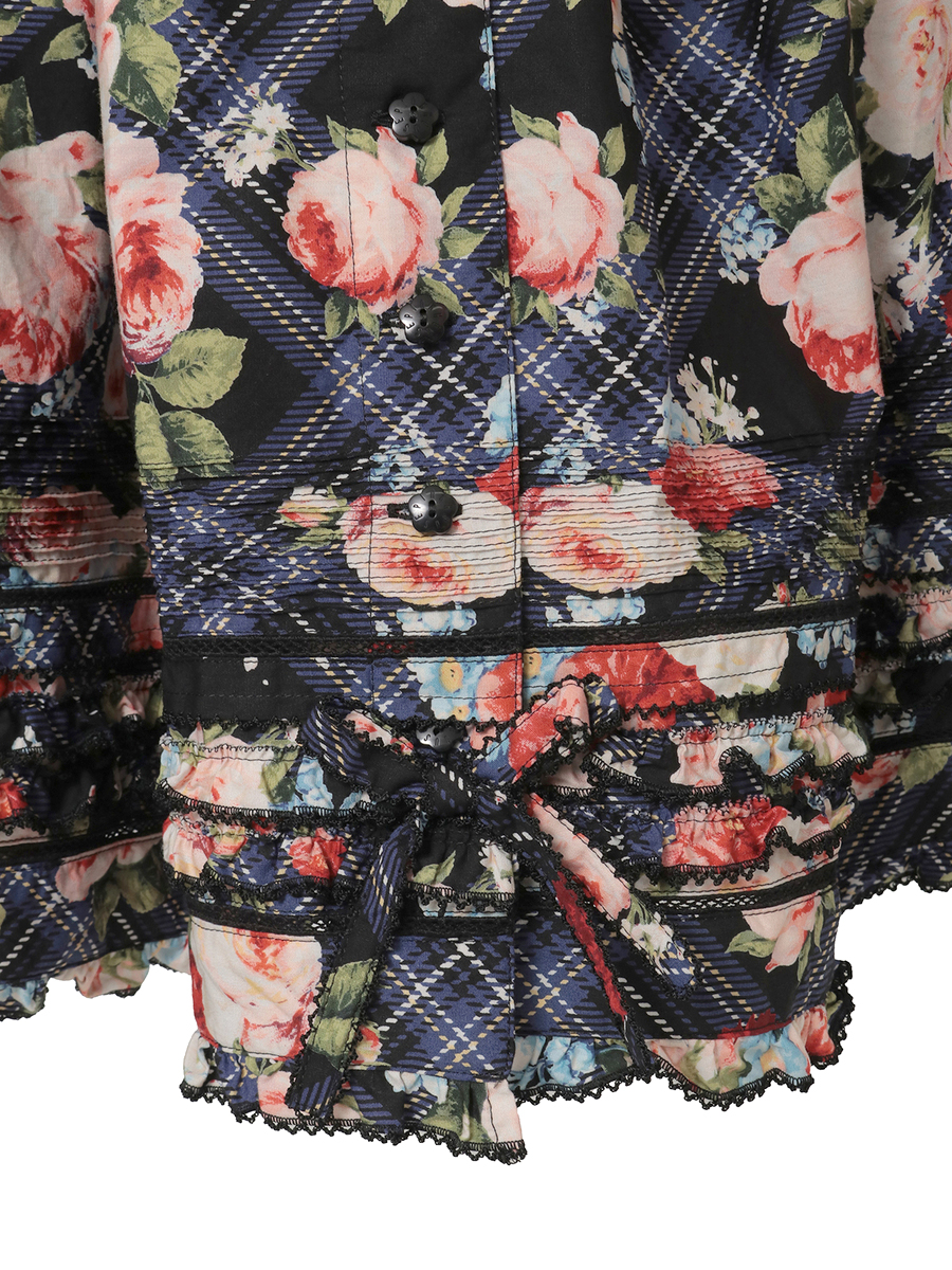 フラワーチェックプリントスカート 詳細画像 イエロー 7