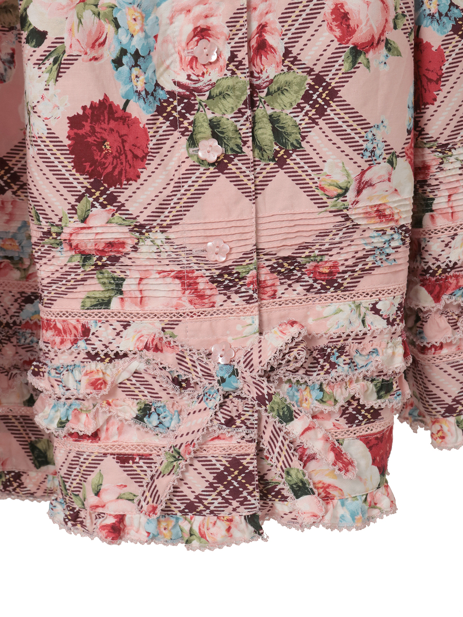 フラワーチェックプリントスカート 詳細画像 イエロー 8