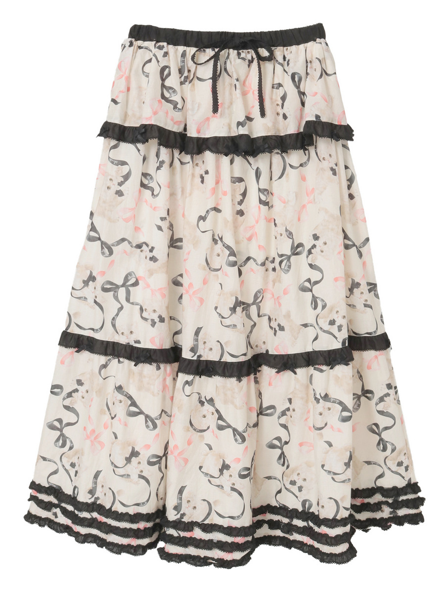 【alcali x Haruka Yoshizawa】マンチカンリボンスカート 詳細画像 キナリ 2