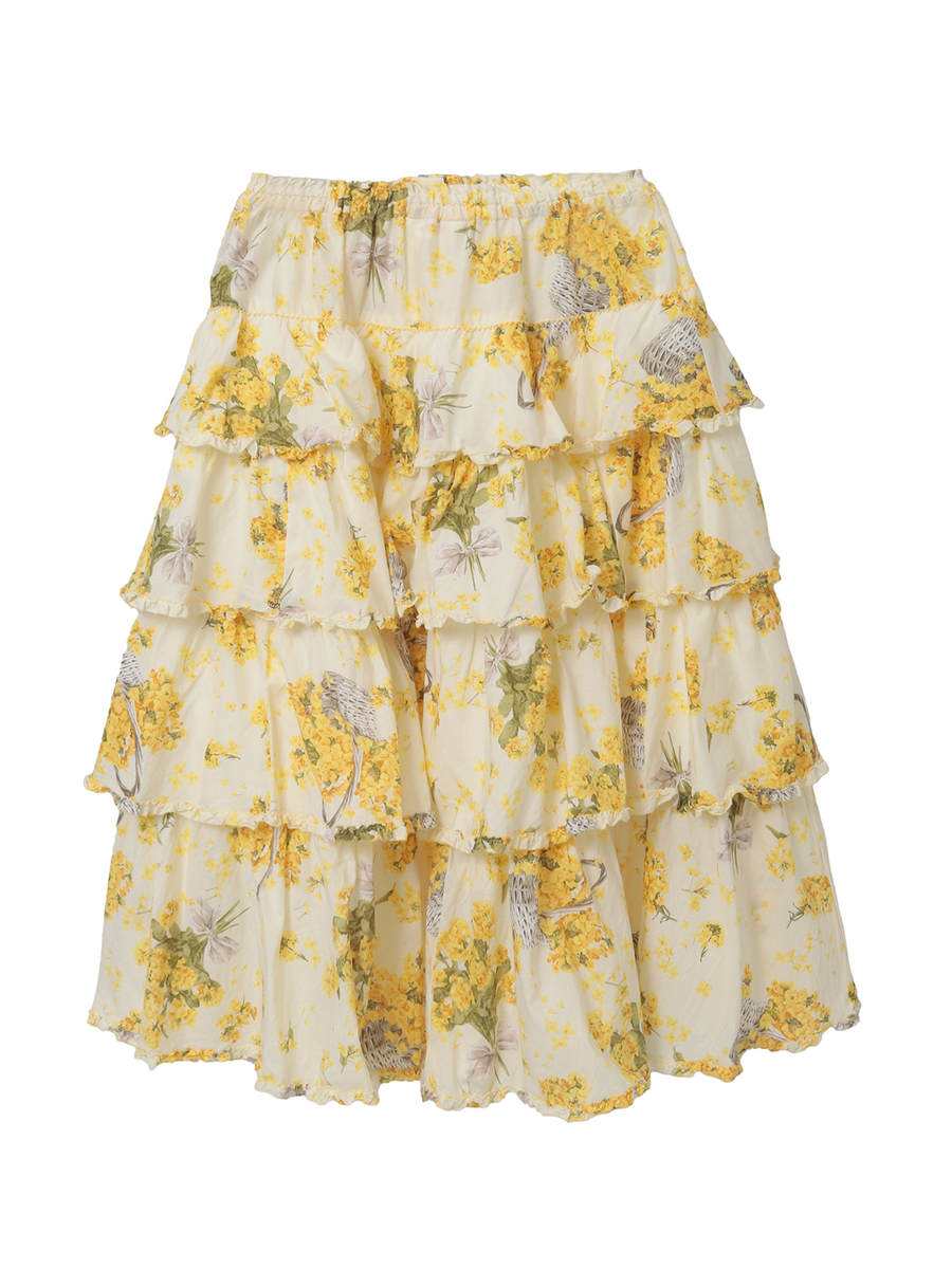 なのはなプリントスカート 詳細画像 ミズイロ 2