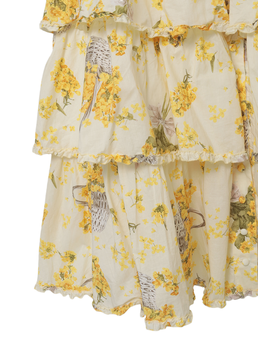 なのはなプリントスカート 詳細画像 ミズイロ 5