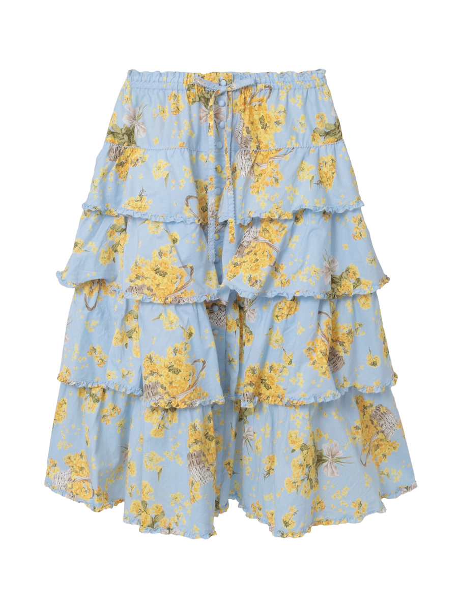 なのはなプリントスカート 詳細画像 ミズイロ 1