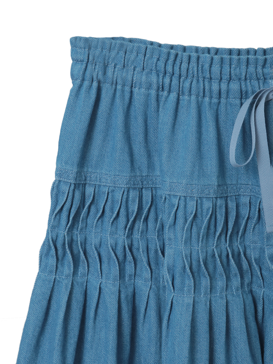 ムラ糸デニムスカート 詳細画像 シロ 3
