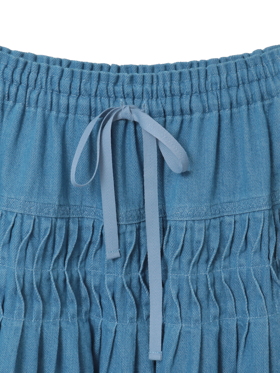 ムラ糸デニムスカート 詳細画像 シロ 4