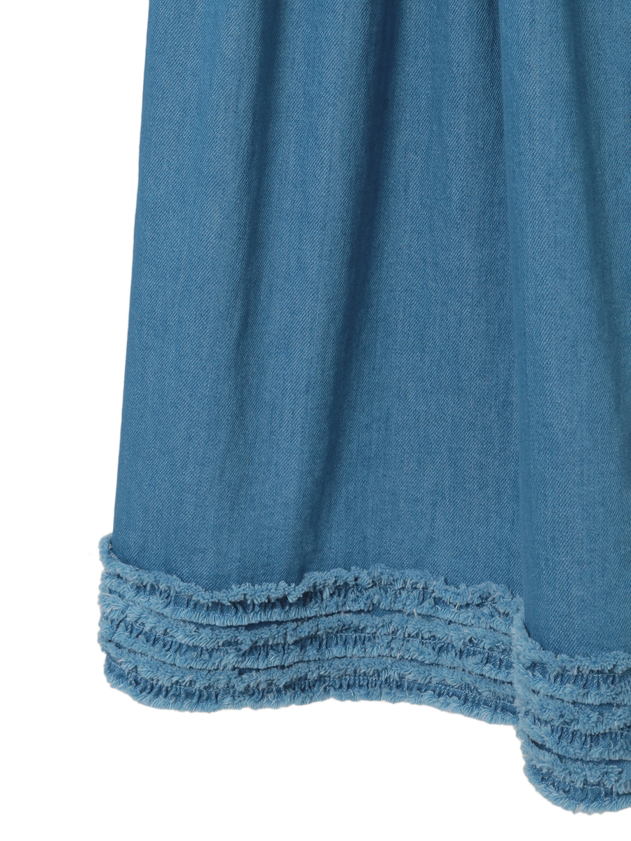 ムラ糸デニムスカート 詳細画像 シロ 5