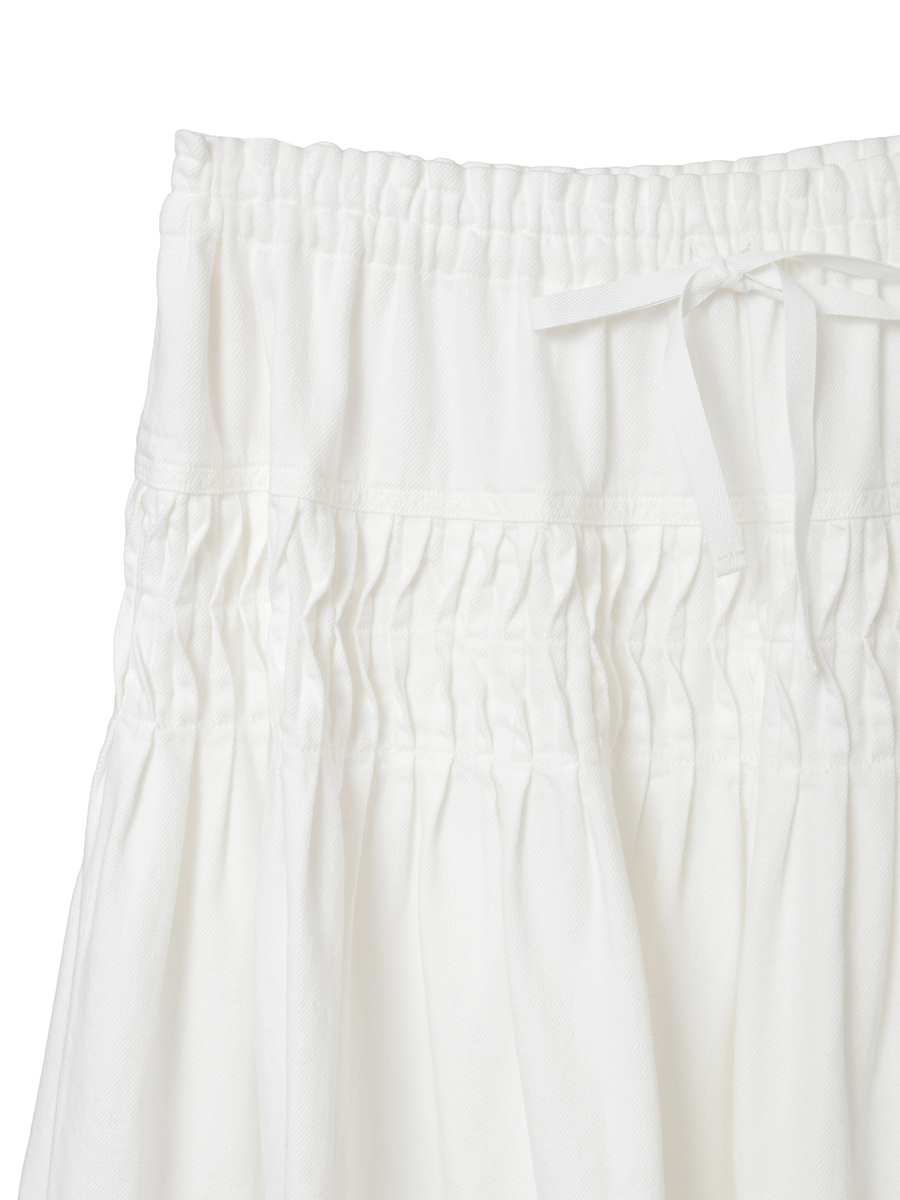 ムラ糸デニムスカート 詳細画像 シロ 7