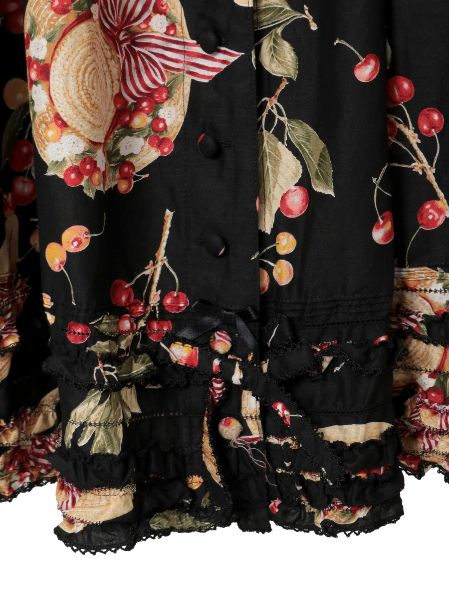 さくらんぼの日曜日プリントスカート 詳細画像 シロ 7