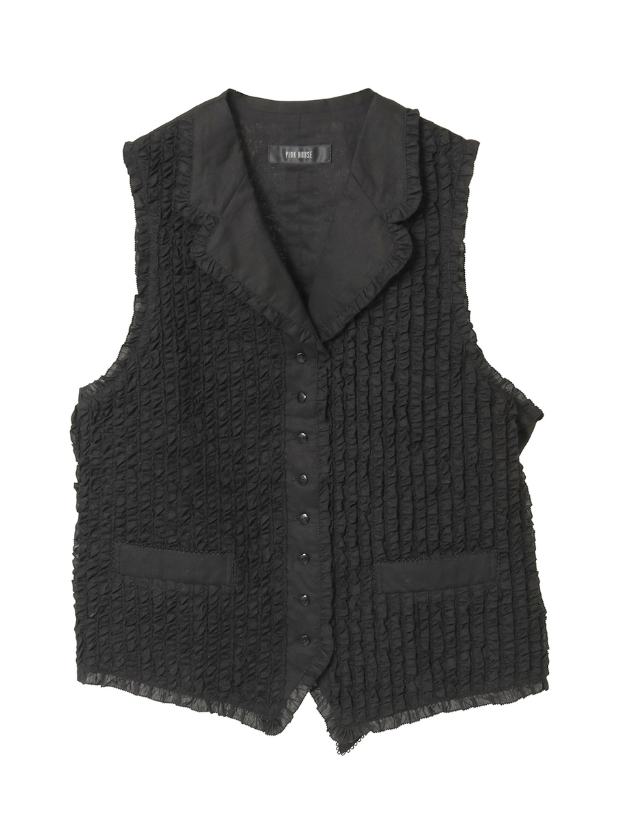 フリルローンベスト 詳細画像 クロ 1