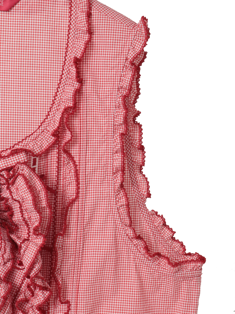 リボンモチーフいっぱいベストブラウス 詳細画像 ラベンダー 4