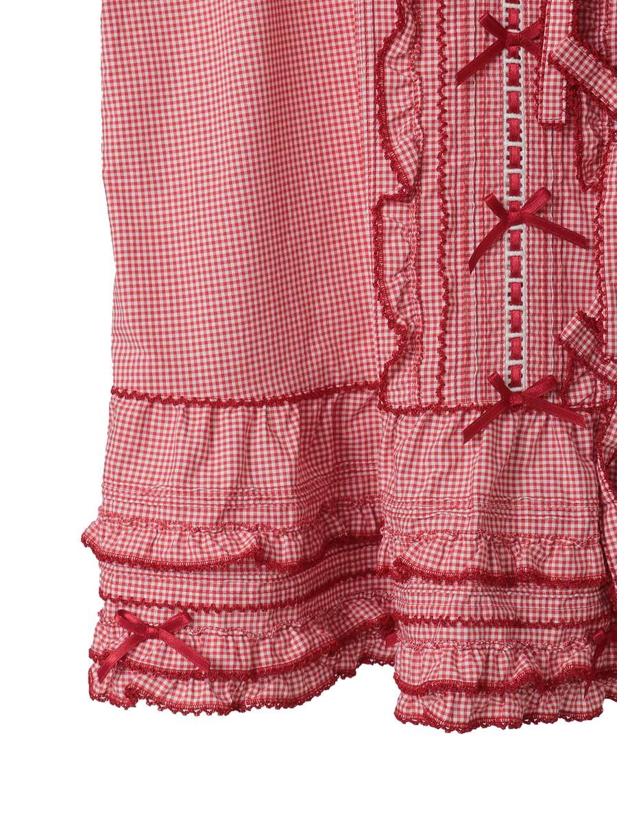 リボンモチーフいっぱいベストブラウス 詳細画像 ラベンダー 5