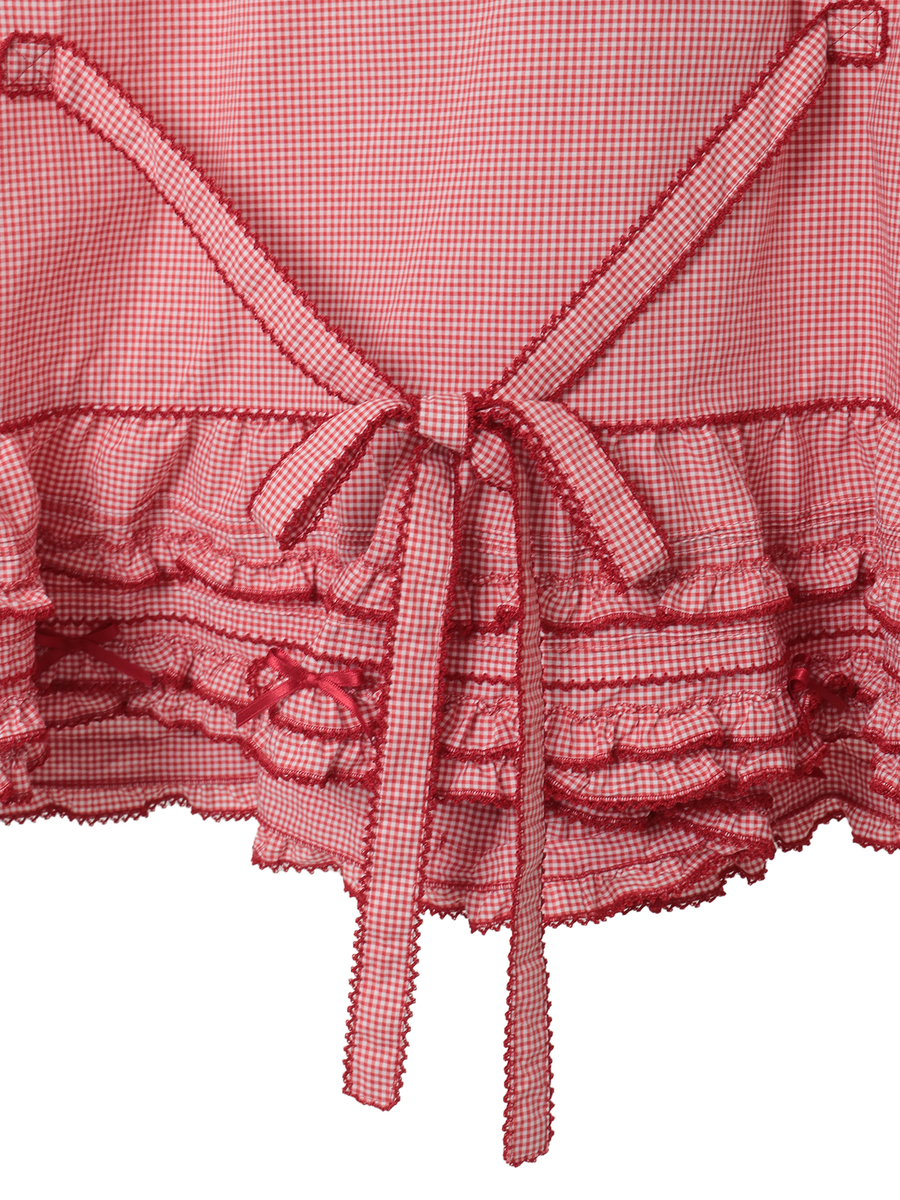 リボンモチーフいっぱいベストブラウス 詳細画像 ラベンダー 7