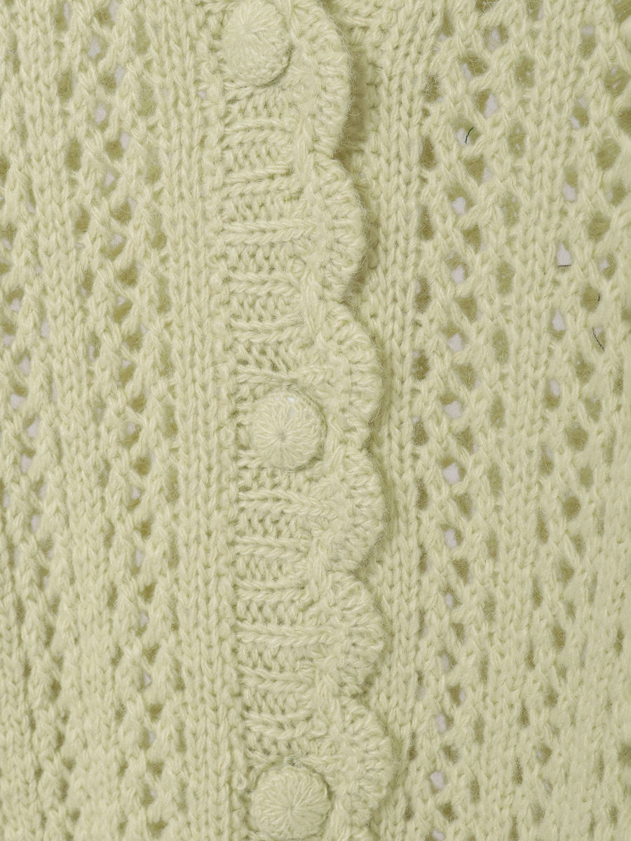 なのはなモチーフカーディガン 詳細画像 シロ 7