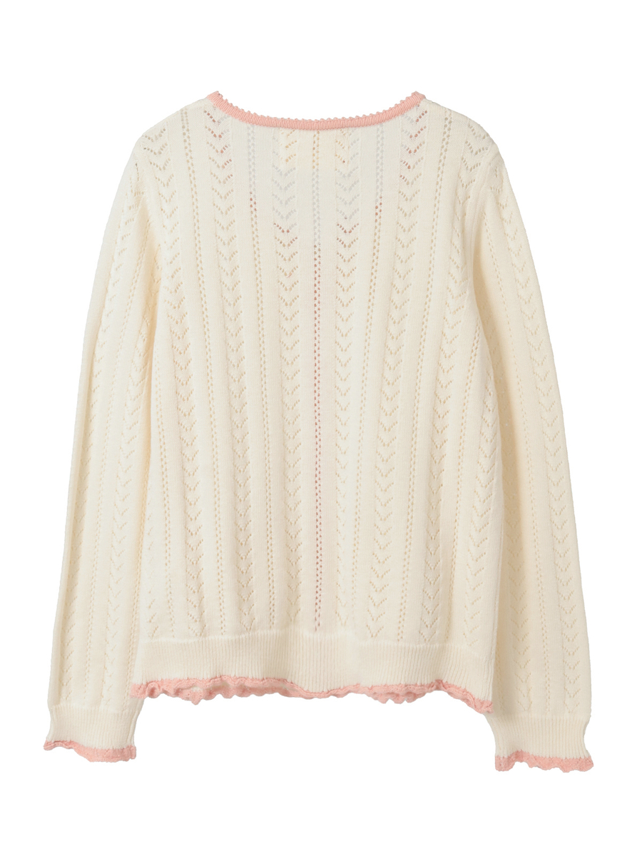 苺モチーフ使いカーディガン 詳細画像 ブルー 2