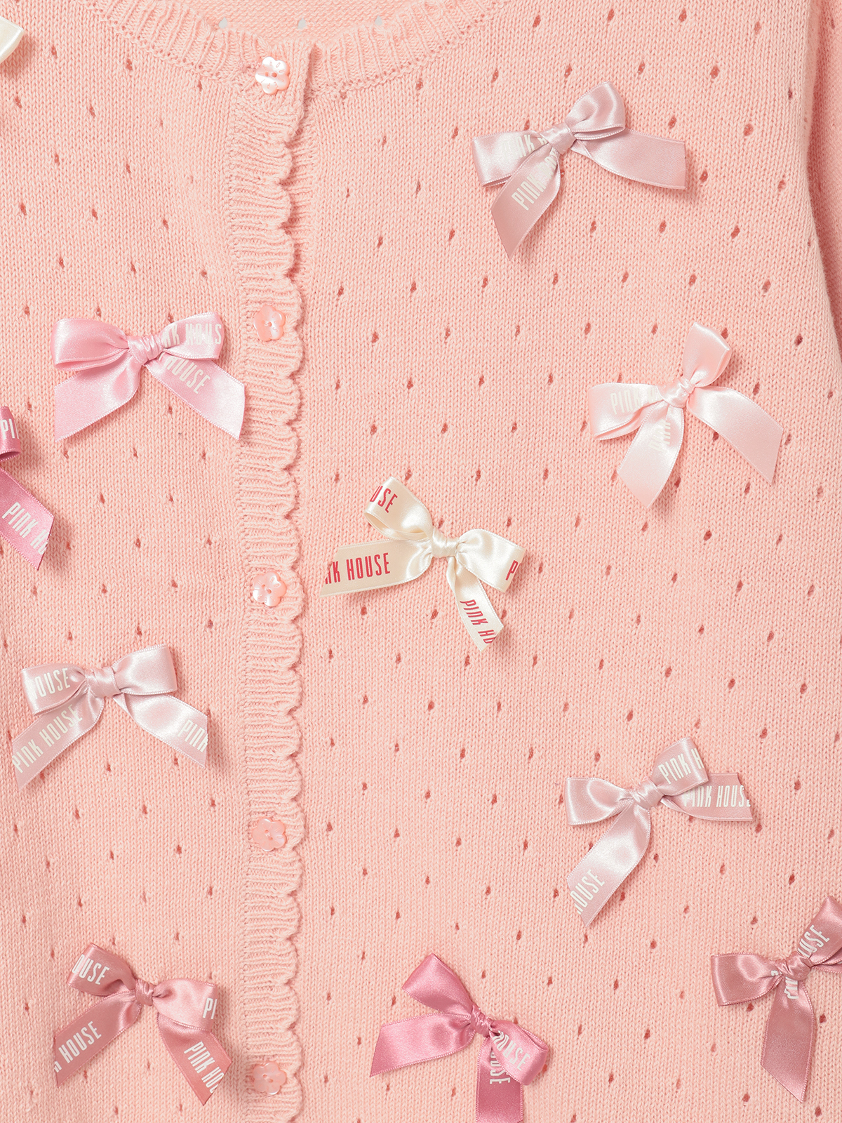 カラフルリボンいっぱいニットカーディガン｜ピンクハウスオフィシャル