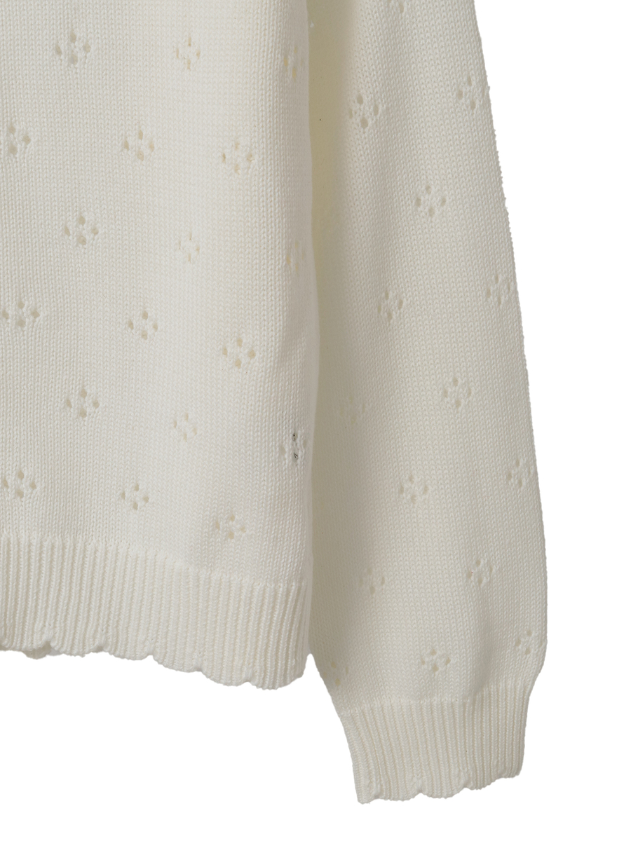 テディ＆ローズモチーフヨークニットカーディガン 詳細画像 クロ 4