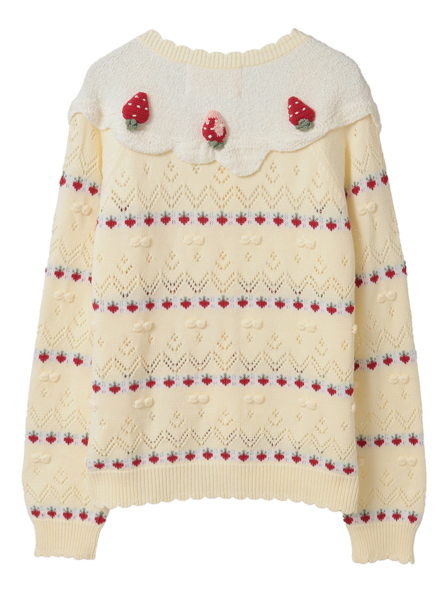 アニバーサリーケーキモチーフカーディガン 詳細画像 クリーム 2