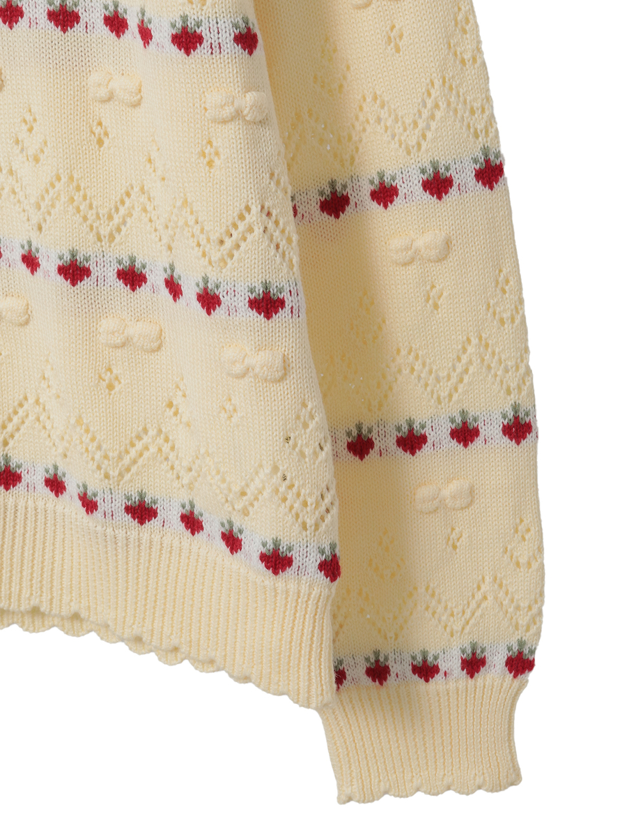 アニバーサリーケーキモチーフカーディガン 詳細画像 クリーム 4