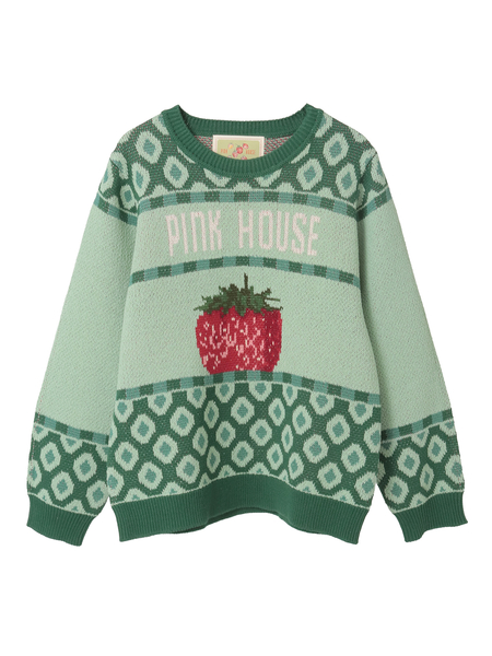 苺モチーフジャガードニット