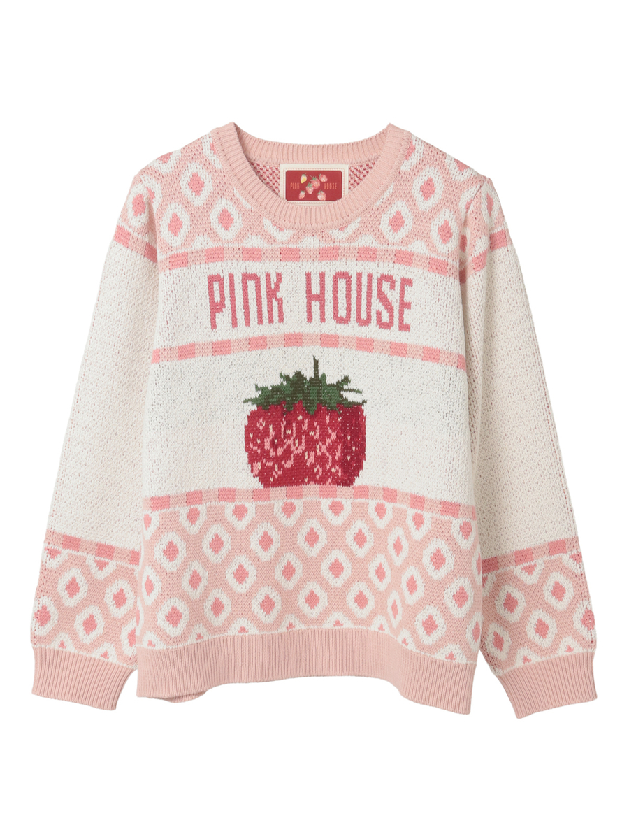 苺モチーフジャガードニット 詳細画像 キナリ 1