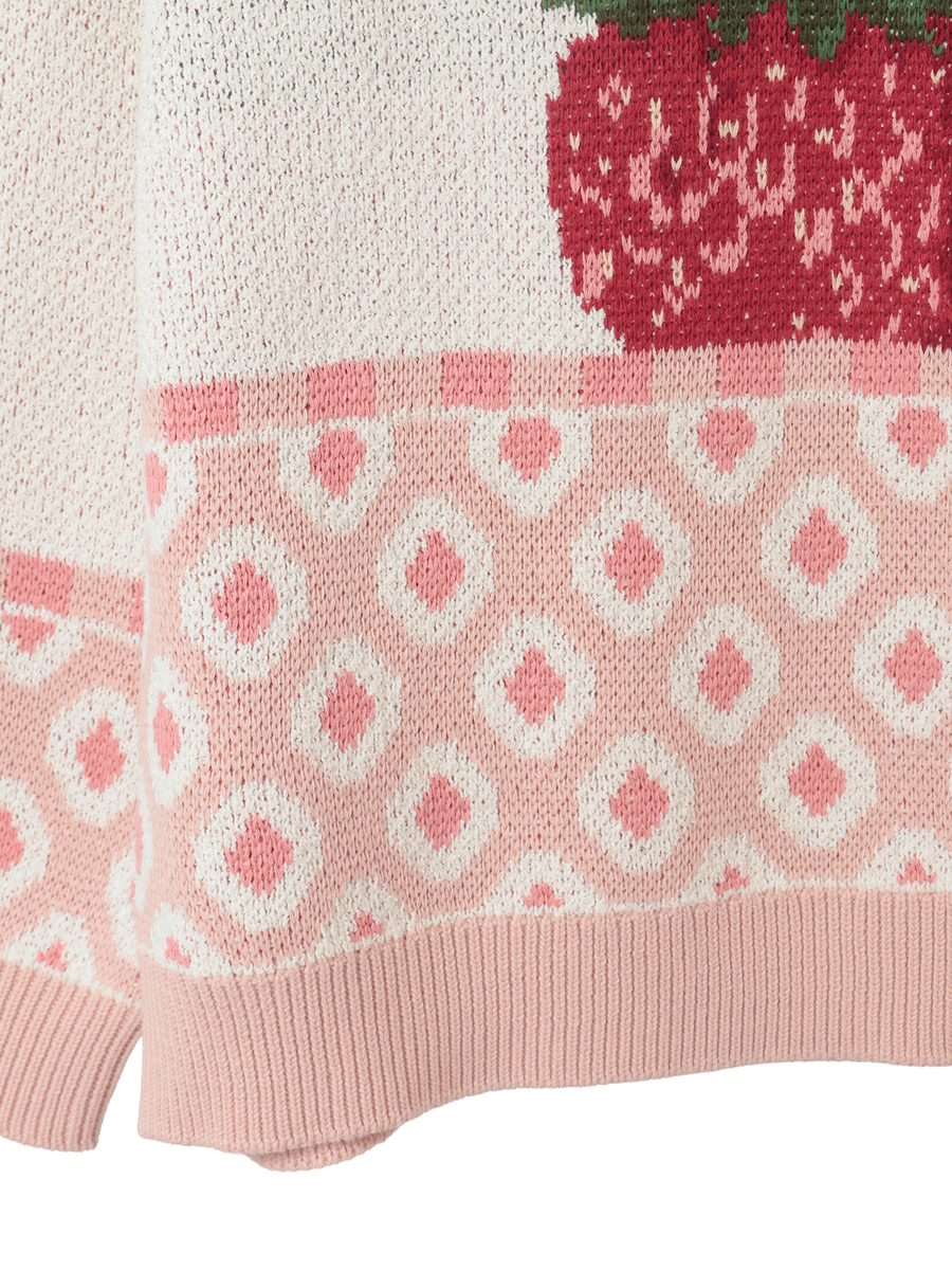 苺モチーフジャガードニット 詳細画像 キナリ 5