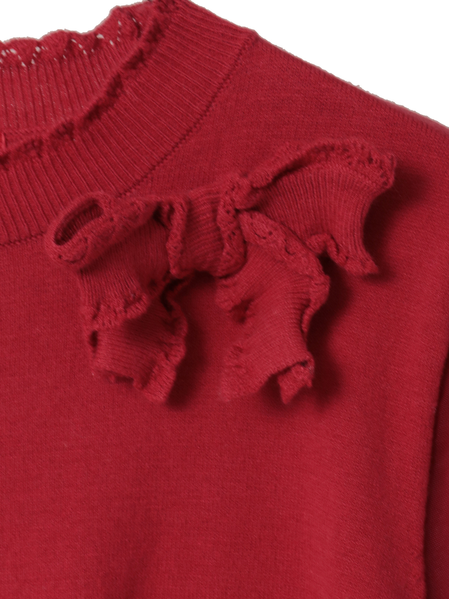 チュール使いパフスリーブニット 詳細画像 クロ 15