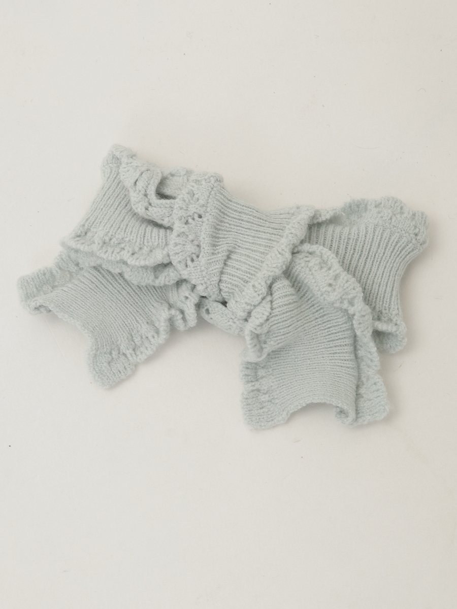 チュール使いパフスリーブニット 詳細画像 クロ 7