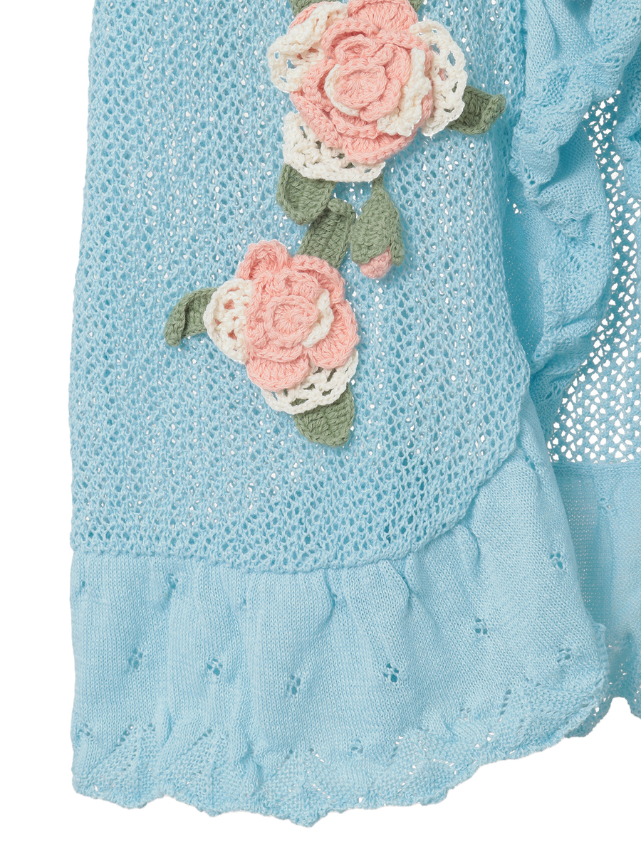 ポワン・ド・ローズモチーフニットベスト 詳細画像 アイボリー 5