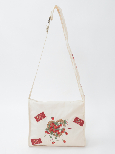 苺リース刺繍ショルダーバッグ