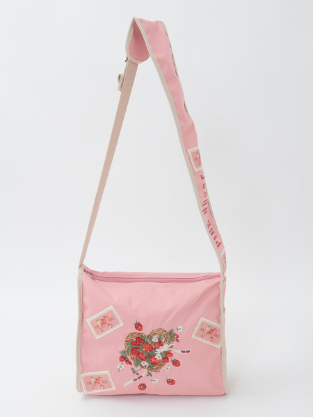 苺リース刺繍ショルダーバッグ