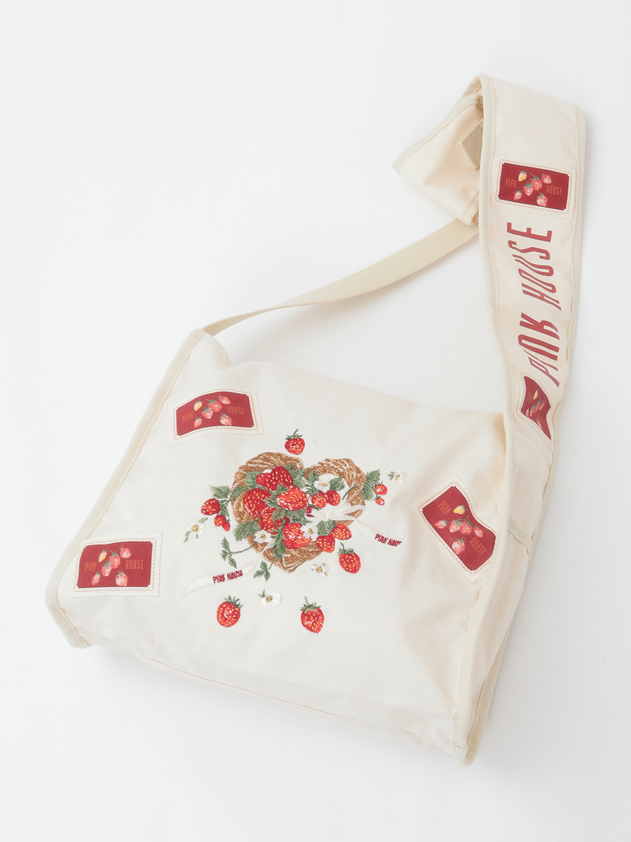 苺リース刺繍ショルダーバッグ 詳細画像 グリーン 8