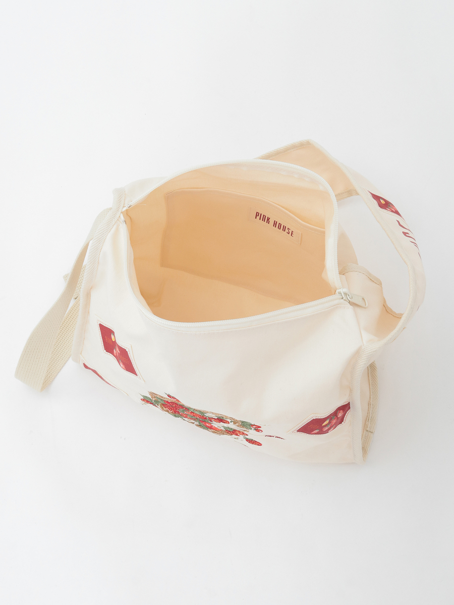 苺リース刺繍ショルダーバッグ 詳細画像 グリーン 9