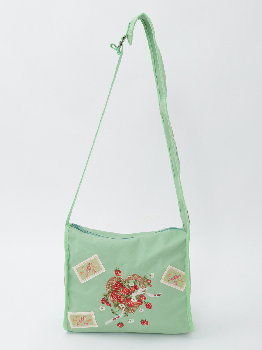 苺リース刺繍ショルダーバッグ 詳細画像 グリーン 1