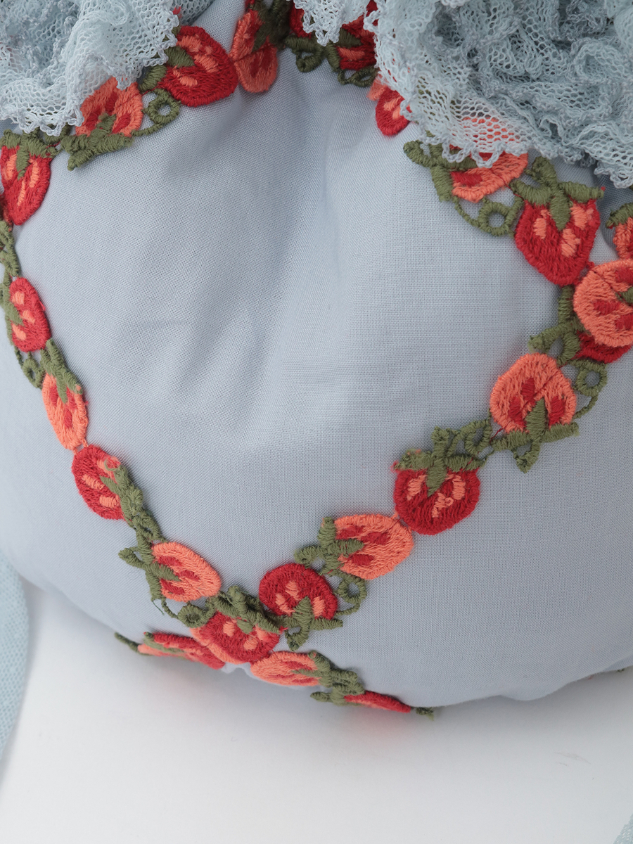 オリジナル苺ブレードレース使いポシェット 詳細画像 ハッカ 13