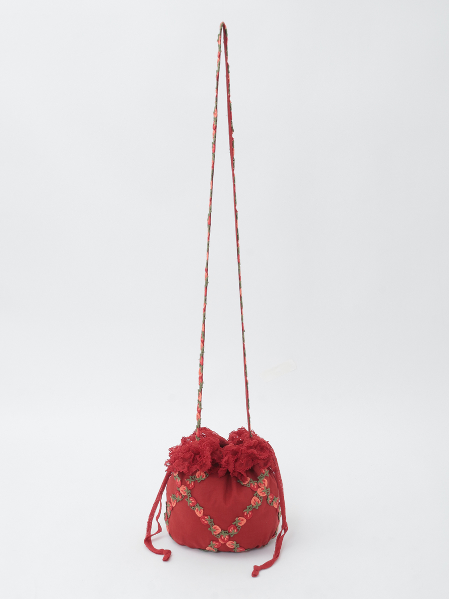 オリジナル苺ブレードレース使いポシェット 詳細画像 ハッカ 2