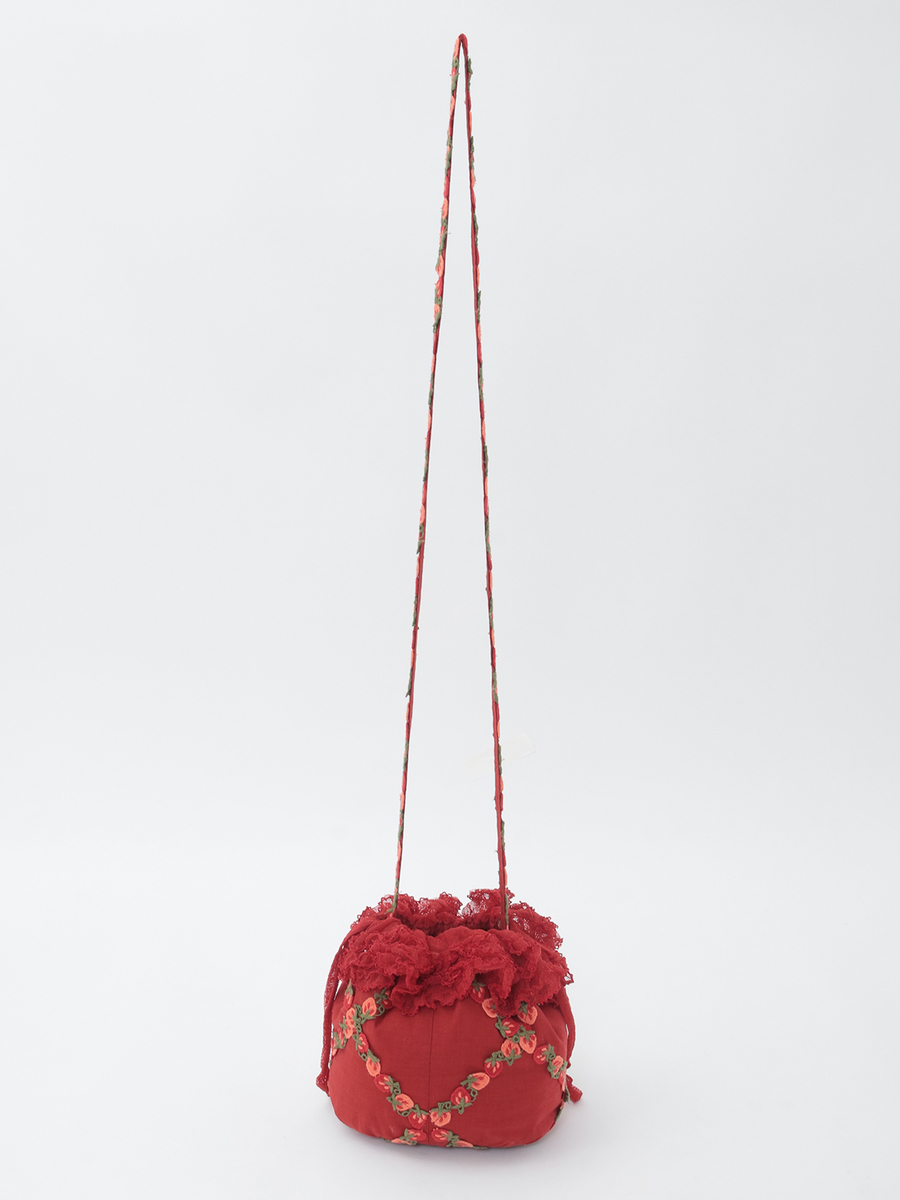 オリジナル苺ブレードレース使いポシェット 詳細画像 ハッカ 4